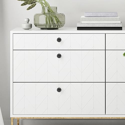 10 Pack Matte Black Kitchen Cabinet Knobs Black Drawer Knobs Kitchen Cabinet Hardware Solid Handles Dresser Handles - color: Matte Black
