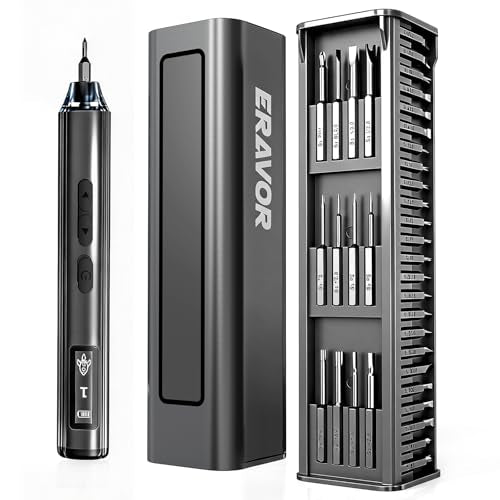 60‑in‑1 Mini Electric Screwdriver Set,S2 Bits,5 Torque Settings,LED Lights - color: Gray 2