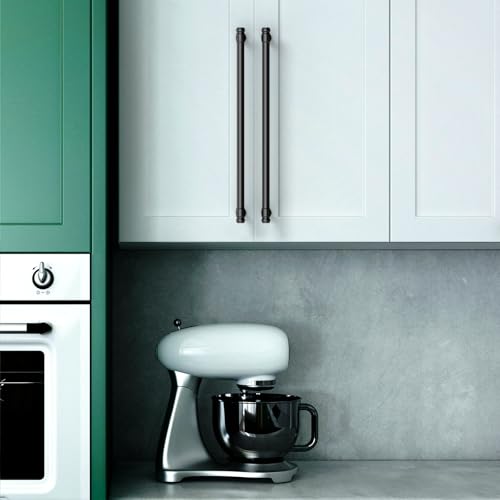 Asidrama 10 Pack 10 Inch Matte Black Kitchen Cabinet Handles - color: Matte Black, size: 10" Hole Center(254mm)