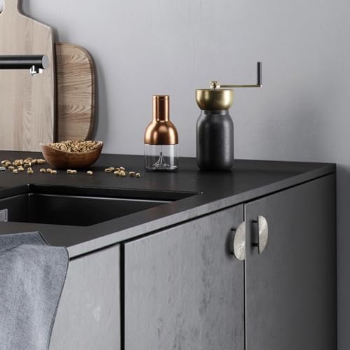 Goo-Ki 2.5''(64 mm) Hole Centers Luxurious & Sturdy Zinc Alloy Cabinet Handls,Satin Nickel Cabinet Pulls for Kitchen,Drawer,Cupboard & Wardrobe,6 Pack - color: Satin Nickel, size: 2.5'' Hole Centers