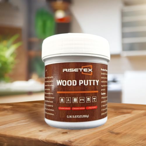9.87 oz White Wood Filler Putty - Stainable, Paintable, Water Resistant - color: 9.87oz White