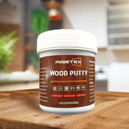 9.87 oz White Wood Filler Putty - Stainable, Paintable, Water Resistant - color: 9.87oz White