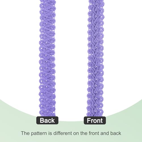 M METERXITY Purple Polyester Woven Trim, 1/2 Inch x 25 Yards, Christmas, Festive & Home Decor, Light Purple - color: Light Purple