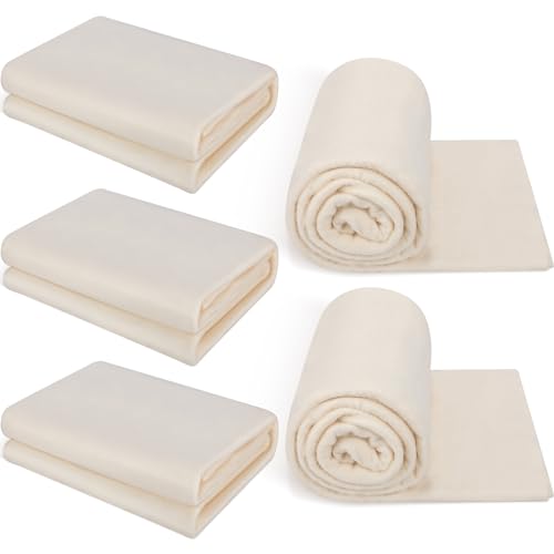 5 Pcs 45 x 60 Inch Natural Cotton Batting for Quilting
