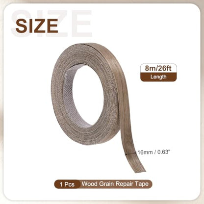 uxcell 0.6" x26 ft Veneer Edge Banding, Pre-Glued Iron on, Black Walnut - color: Black Walnut, size: 0.6" x 26 ft