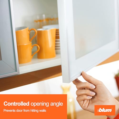 Blum 86° Opening Angle Restriction Clip, 10 Pack of 10 Clips, Plastic, Deep Gray, Compatible with Compact BLUMOTION & Compact Clip Hinges (10 Pack) - size: 10 Packs of 10 Clips