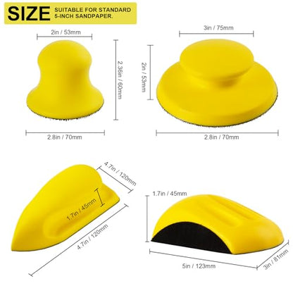 2 Pcs Sanding Blocks 3 inch Round Hook and Loop Sanding Block for Woodworking Furniture Restoration Automotive Body Arts Crafts Hand Sanding Block - color: 3in Round