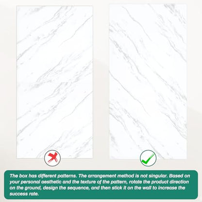 Peel and Stick White Wall Tiles for Backsplash 11.8" x 11.8", 12-Pack - color: White, size: 11.8" x 11.8" x 2.2mm