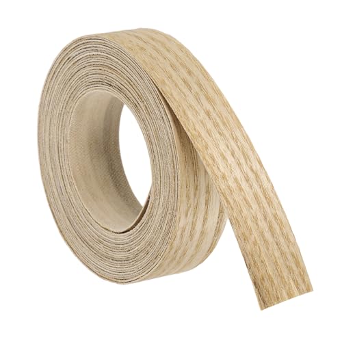 uxcell 3/4 Inch x 15ft Wood Veneer Edge Banding, Pre-Glued Flexible Ash Edging Strips, Iron on with Hot Melt Adhesive Wood Tape for Cabinet Repair and Furniture Restoration - size: 3/4 Inch x 15ft