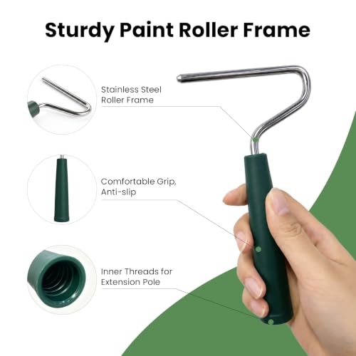 Paint Bucket Hand Held with Lids, 4" Paint Roller Kit, 20 Pack