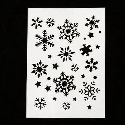 TIAMECH A4 Reusable Snowflake Stencil for Painting - color: Snowflake