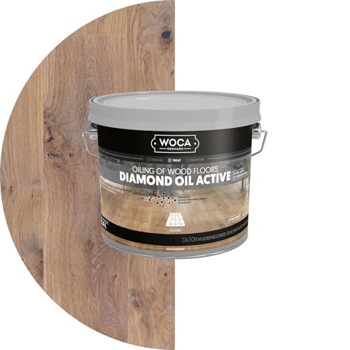 WOCA Denmark Diamond Oil Active (Extra White, 2.5L) – Extremely Durable, Plant-Based Wood Finish | Low VOC, Isocyanate-Free, Liquid-Resistant | Safe for All Wood Species, Including Exotic Woods - color: Extra White, size: 2.5L