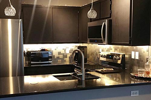 Art3d Metal Peel and Stick Backsplash Tile, 10-Pack, Brushed Silver - color: Brush Silver