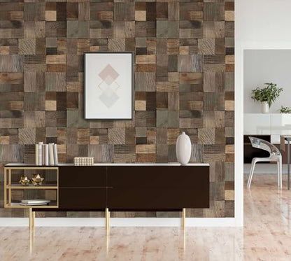 Rustic Wood Peel and Stick Wallpaper, Farmhouse Wallpaper