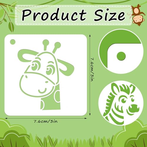 JULMELON 20Pcs Animal Stencils for Painting on Wood, Cute DIY Art Drawing - style: Animal Stencils