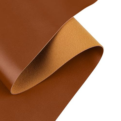 Vinyl Faux Leather Upholstery Fabric,Smooth Surface Solid,Marine Vinyl Faux Leather Sheets,Durable,Replacement Renovate for Upholstery Muscle Car,Furniture,Sofa. (Light Brown,1 Yard) - color: Light Brown