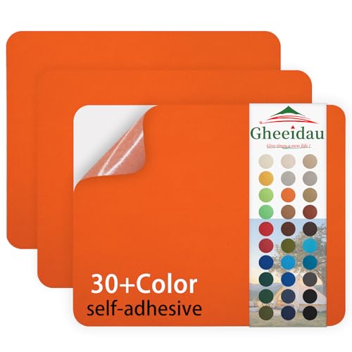 Gheeidau Canvas Repair Patch 9×11 Inch 3Pcs Waterproof Self-Adhesive Fabric Repair Patch for Tents,Boat Cover,Pop Up Canopy,Patio,Bags,Car Seats,Sofas,Furniture Cover(Fluro Orange) - color: Fluro Orange