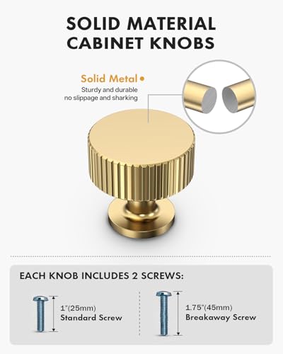 Champagne Bronze Cabinet Knobs Drawer Pulls 10 Pack - color: Champagne Bronze, size: Knob - No Hole Center