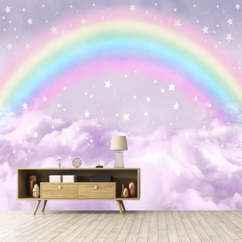 Children's Room Colorful Rainbow Peel-and-Stick Wallpaper 58"x80" - color: Zzsl-02, size: 58"x80"