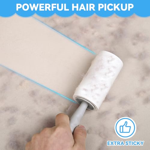 Extra Sticky Lint Rollers for Pet Hair, 1200 Sheets, 4 Handles