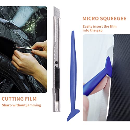 Gomake Vinyl Wrap Tool Kit Car Window Tint Installation Tools Wrapping Kit - color: Mix Color
