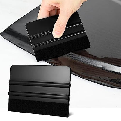 NEWISHTOOL Wallpaper Smoothing Tools, Wallpaper Tool Kit with Wallpaper Paste Brush, Smoother Squeegee, Felt Squeegee & Paper Cutter for Peel and Stick Contact Paper, Wallcovering, Vinyl Backsplash - color: Set-02