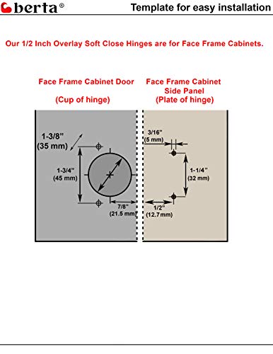20-Pack Full Overlay Face Frame Soft-Close European Hinges - size: 20 Pack