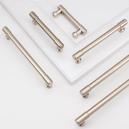 10 Pack 5 Inch(128mm) Kitchen Cabinet Handles Champagne Bronze Cabinet Pulls Alloy Drawer Pulls Solid Cabinet Hardware - color: Champagne Bronze, size: 5'' Hole Center(128mm)