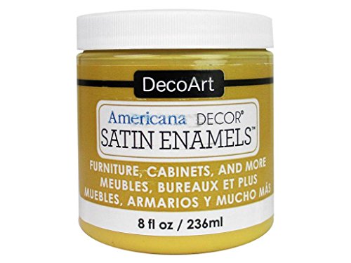 Decoart Satin Enamels Acrylic Paint, 8 fl. Oz Jar, Honey Gold (Pack of 1) - color: Honey Gold