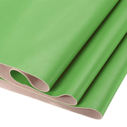 DMiotech 1 Pack 14 Inch x 53 Inch Faux Leather Sheet Furniture Cover Napa Skin Grass Green PU Leather Roll for Handmade DIY Craft Projects - color: Grass Green