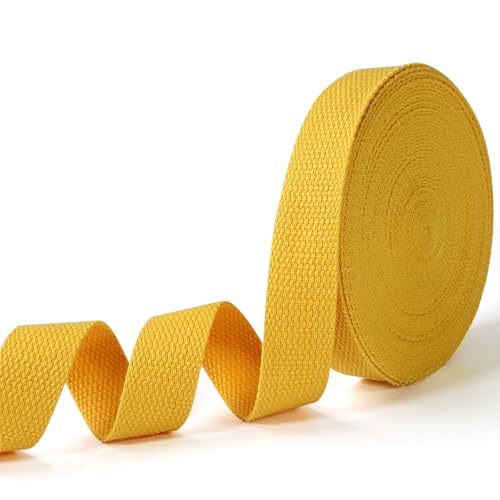 Gold Cotton Webbing 1in x 10Yards - color: Gold