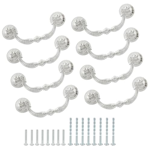 8 Pack 2.75" Hole Center Bail Pull Silver Drawer Handle - color: Silver(8 PCS), size: 2.75 Inch