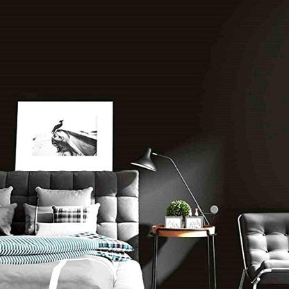 15.7" x 236.2" Black Wallpaper Self Adhesive and Removable Peel and Stick - color: Black, size: 15.7" x 236.2"