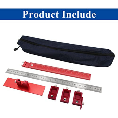 Cabinet Hardware Jig Tool Use for Handles and Pulls on Drawers/Doors-Red