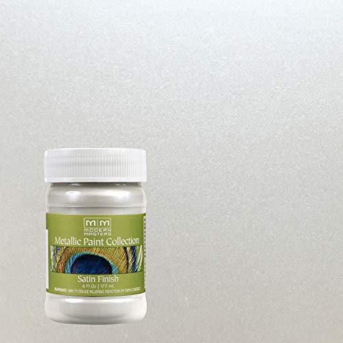 Modern Masters Satin Pearl White Metallic Paint - color: Satin Pearl White, size: 6 Fl Oz (Pack of 1)