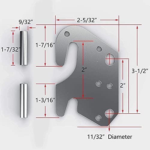 4 PCS Universal Wood Bed Rail Hook Plates for Beds Frame Bracket Headboard - color: 4 PCS