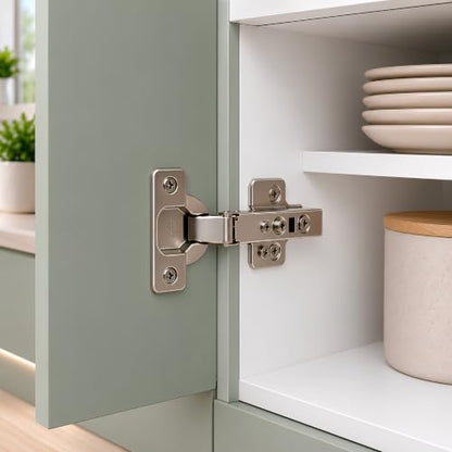 4-Pack Full Overlay Frameless Soft-Close European Hinges - size: 4 Pieces