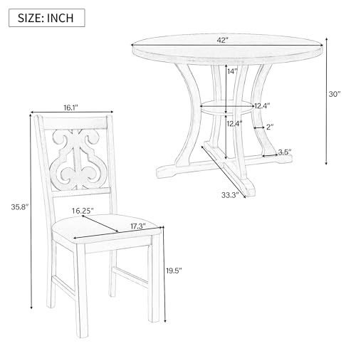 Set of 4 Upholstered Dining Chairs with Hollow-Out Back, Dark Brown - color: Dark Brown,viridian