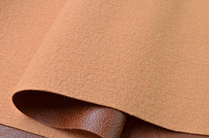 Wento Thick Faux Leather Fabric Soft Skin Grain PU Leather for Furniture Cover Reupholster Sofa Chairs Cushions (5 Yards, Brown) - color: Brown, size: 5 Yards (54" x 180")