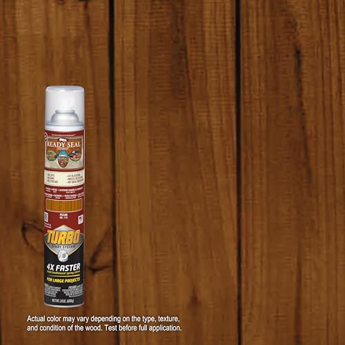 Ready Seal Exterior Wood Stain & Sealer, Pecan, Turbo Spray - color: Pecan, size: 24 Ounce Spray (Pack of 1)