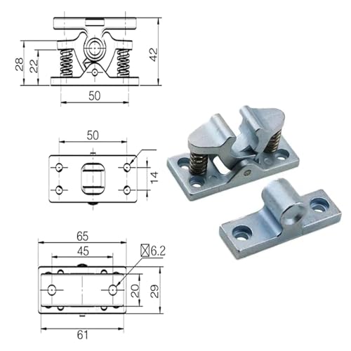 Heavy RV Door Holder Zinc Alloy Trailer Door Latch, Spring Loaded Double Roller Catch Easy Lock Stop for Trailers, Boats, Garage, Cabinets & Home Use with Screws (1 Pcs) - style: 1 Pcs