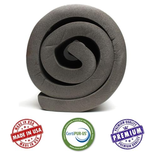 AKTRADING CO. 4" H X 24" W X 72" L CertiPUR-US Certified Rubber Foam Sheet Cushion (Seat Replacement, Upholstery Sheet, Foam Padding, Acoustic Foam Sheet) - size: 4" H X 24" W X 72" L