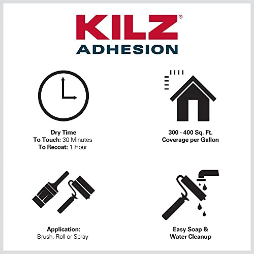 KILZ Adhesion Primer, Interior/Exterior, 1 Quart - size: 32 Fl Oz (Pack of 1)