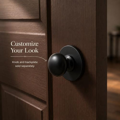 trust4care 8-Pack Matte Black 1.5" Bifold Closet Door Cabinet Knobs Pulls - color: Black, size: Set of 8