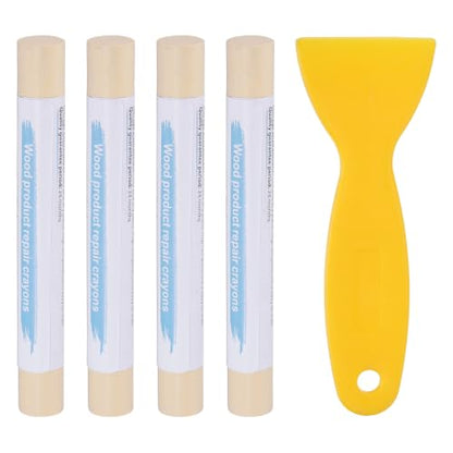 PATIKIL 4Pcs Wood Furniture Repair Markers with Scraper, Silver Oak - color: Silver Oak