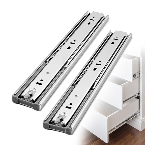 Soft Close Drawer Slides 12'', 5 Pairs, Side Mount for Kitchen, Bathroom and Office, Heavy Duty 100LB Ball Bearing, Full Extension Cabinet Drawer Slides (12 inch, 5 Pairs) - size: 12 Inch, style: 5 Pairs