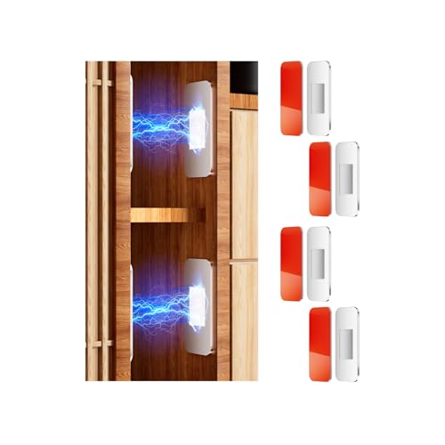 PHIXBEAR 4pack Magnetic Cabinet Door Catch, Ultra Thin Cabinet Door Magnets, Adhesive Drawer Magnets to Stay Closed, Stainless Cabinet Latch Easy to Install with Double Sided Tape, Thickness 0.08in - size: 4 Pack - Silver