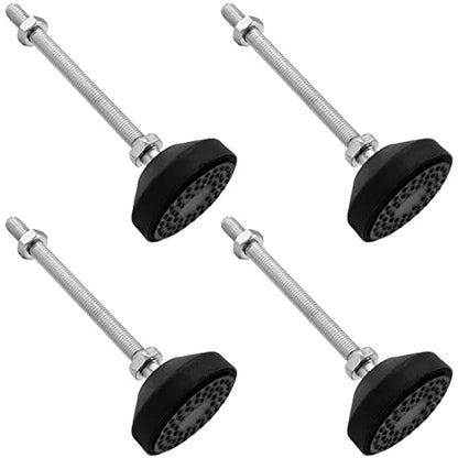 Bonsicoky M8 Metal Adjustable Leveling Feet, 4 Pcs, Black, 5.1" x 1.9" - size: M8,5.1" Height