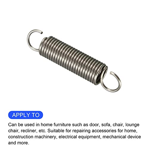 METALLIXITY Extension Spring (1.2x10x50mm/0.047"x0.39"x1.97") 2Pcs, Stainless Steel Tension Spring Wire - for Home Repair Construction Machinery - size: 0.047"x0.39"x1.97"