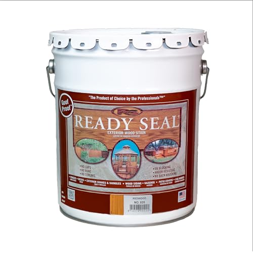 Ready Seal Exterior Wood Stain & Sealer, Redwood, 5 Gallon - color: Redwood, size: 5 Gallon